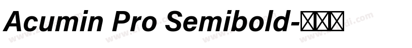 Acumin Pro Semibold字体转换